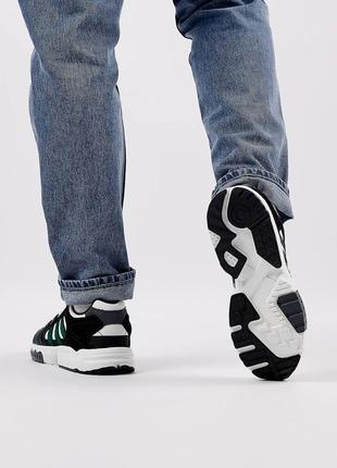 Мужские замшевые кроссовки adidas originals zx torsion white green, кеды адидас замша / сетка. мужская обувь4 фото