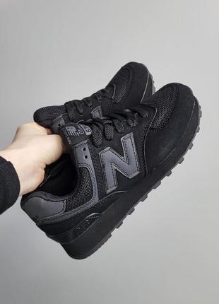 Нью беленс кросівки чорні new balance 574 black