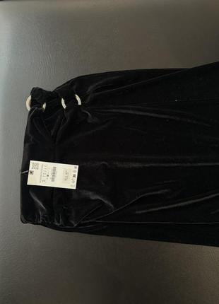Zara вечерняя велюровая, бархатная, юбка, юбка на запах7 фото