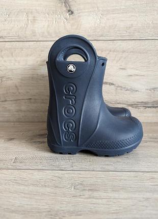 Гумові чоботи б/у crocs handle it rain boot kids c6 21- 22 р 13 см