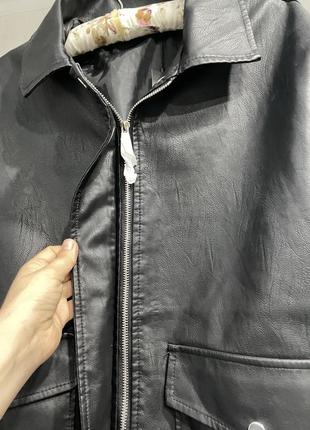 Бомбер шкіряний куртка кожаная бренд новая5 фото