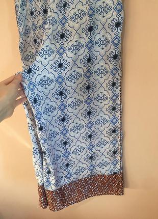 Атласные кюлоты topshop tile print culottes5 фото
