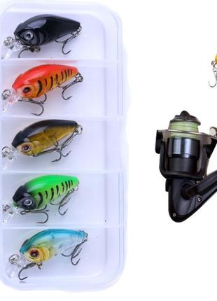 Набор воблеров crankbait 42мм\3.8гр 5шт в коробке1 фото