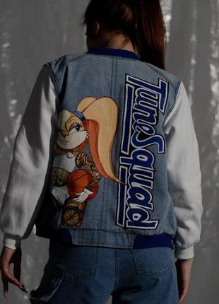 Джинсовый бомбер