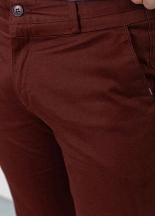Штани чоловічі класичні, колір темно-коричневий5 фото