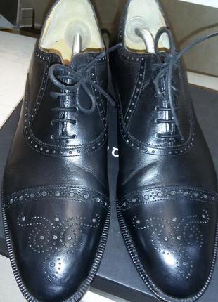 Кожаные черные туфли marks &amp; spencer sartorial размер 46