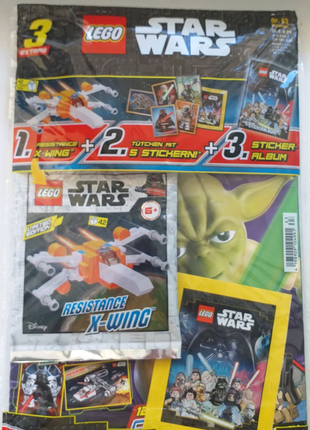 Журнали з фігурками лего ( ninjago, star wars, city)