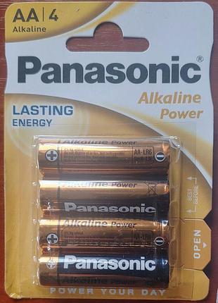 Батарейка aa lr6 panasonic alkaline power 4шт в блістері
