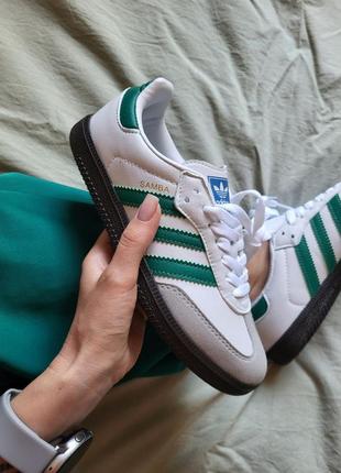 Кросівки adidas samba white green