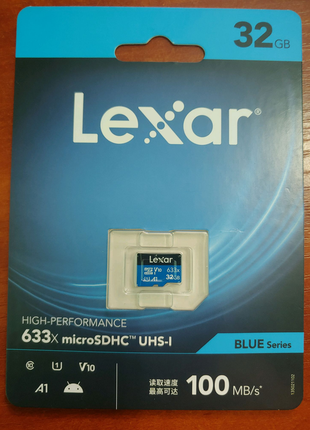 Карта памяти microsdhc lexar 32gb high-performance 633x класс 10