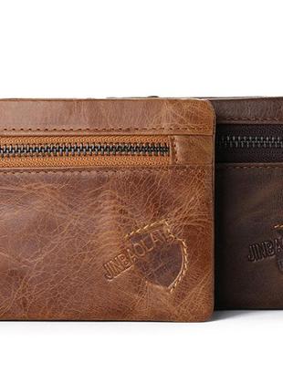 Чоловічий шкіряний гаманець портмоне коричневий натуральна шкіра1 фото