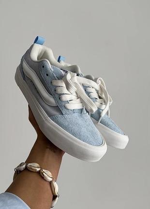 Ванс бирюзовые vans knu school light blue