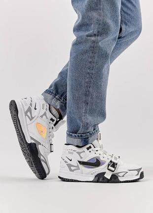 Мужские кожаные кроссовки nike air trainer 1 sp white, кеды найк белые весна осень. мужская обувь