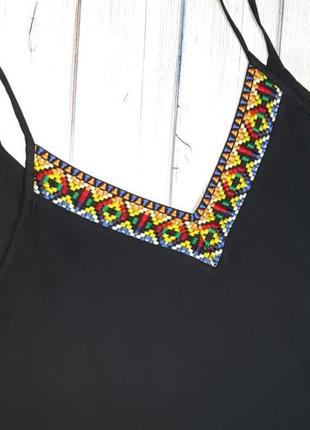 🤩1+1=3 стильна чорна блуза з елементом вишиванки shein, розмір 46 - 486 фото