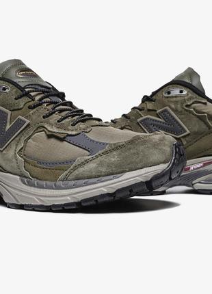 Чоловічі кросівки хакі new balance 2002r 'protection pack - dark moss'3 фото