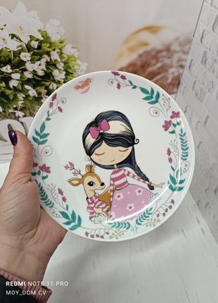 Дитячий набір посуду фарфор 3 предмети limited edition little princess