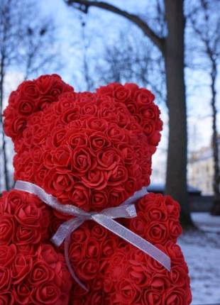 ♥️ милий подарунок 🧸ведмедик з троянд🌹10 фото