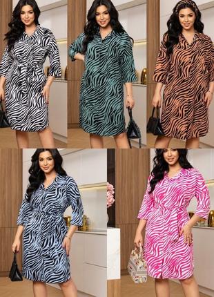 Стильное платье -рубашка прямого покроя