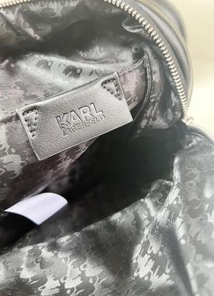 Кожаный рюкзак женский karl lagerfeld k/ikonik metal pin backpack оригинал10 фото