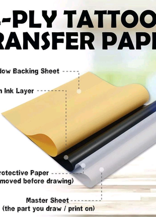 Тату папір перевідний 10 аркушів трансферний а4 для термопринтера6 фото