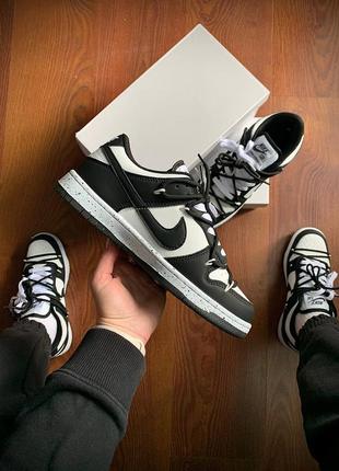 Кроссовки унисекс nike sb dunk low pro black & white
