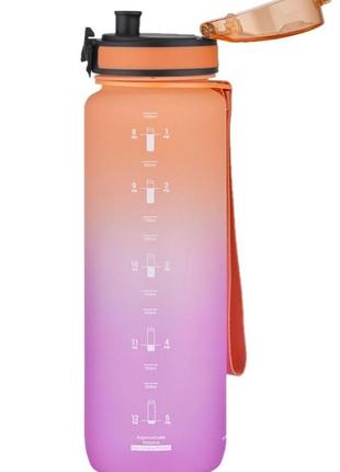 Пляшка для води uzspace 1000 мл рожево-оранжева2 фото