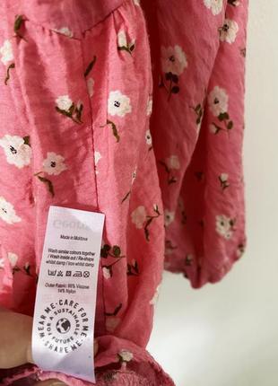 Розовая блуза с цветочным принтом george6 фото