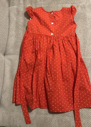 Яскрава сукня в горошок на дівчинку 4-5 років2 фото