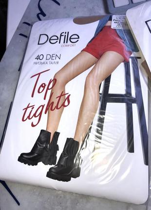 Defile comfort top tights колготки с низкой талией 40 den ден размер 3 4 натурель натуральный бежевый бронз коричневый колготы капроновые женские1 фото