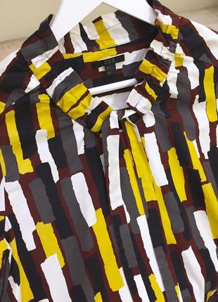Блуза з бавовни бренду cos cotton printed blouse оригігал зі свіжих колекцій size eur 36 s7 фото