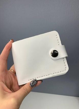 Женский кошелек из натуральной кожи, женский на кнопке кошелек, маленький кошелек на каждый день