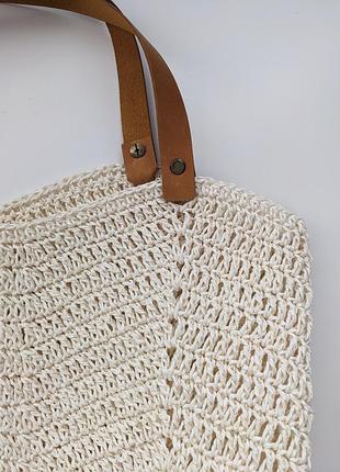 Сумка з рафії, колір айворі