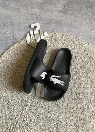 Lacoste serve 1.0 slide оригинал новые мужские шлепанцы тапочки сланцы слайды тапки лакост6 фото