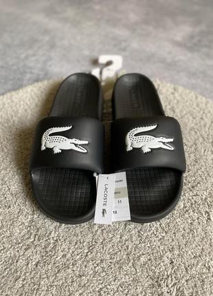 Lacoste serve 1.0 slide оригинал новые мужские шлепанцы тапочки сланцы слайды тапки лакост4 фото