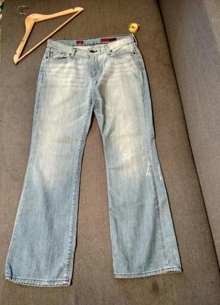 Женские модные голубые джинсы с потертостями denim сша, новые, размер 31w1 фото