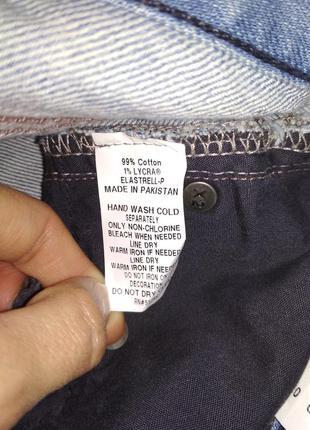 Жіночі модні блакитні джинси з потертостями denim сша, нові, розмір 31w6 фото