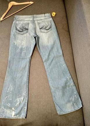 Жіночі модні блакитні джинси з потертостями denim сша, нові, розмір 31w8 фото