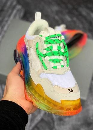 Balenciaga triple s clear sole white multi3 фото