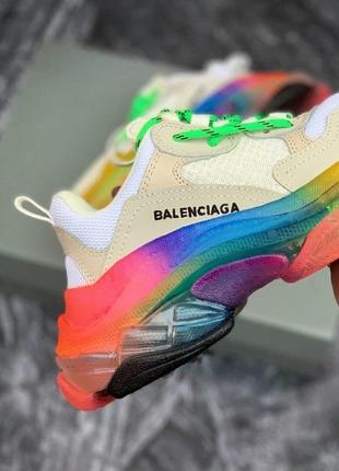 Balenciaga triple s clear sole white multi5 фото