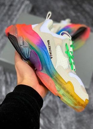 Balenciaga triple s clear sole white multi6 фото