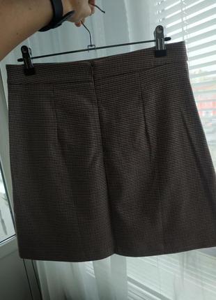 Трендовая юбка в клетку трапеция с карманами от koton2 фото