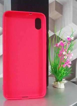 Силиконовый чехол для xiaomi redmi 7a красный2 фото