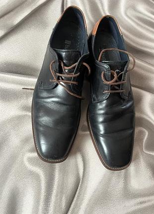 Мягкие кожаные классические туфли р 43