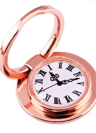 Кольцо-подставка/попсокет для телефона «ancient time» металлический (розовое золото)