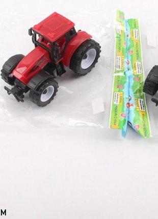 Трактор инерц.2 цвета, в пакете 955 см