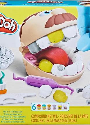 Игровой набор плей до дантист play-doh drill 'n fill dentist1 фото