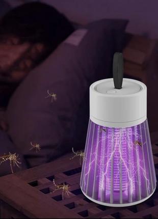 Лампа отпугиватель насекомых от usb electric sshock mosquito lamp с электрическим током