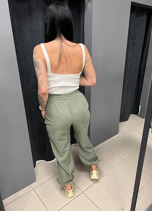 Женские брюки карго матовая плащевка5 фото