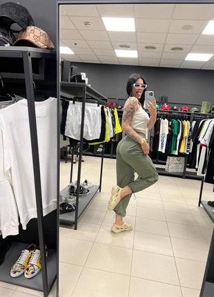 Женские брюки карго матовая плащевка2 фото