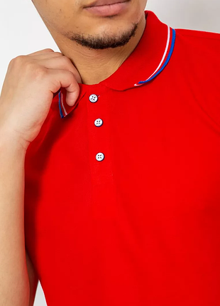 Поло чоловіче однотонне, колір червоний, 243ra25